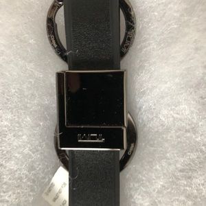 Authentic Tumi Black Silver Key Chain - Brand New